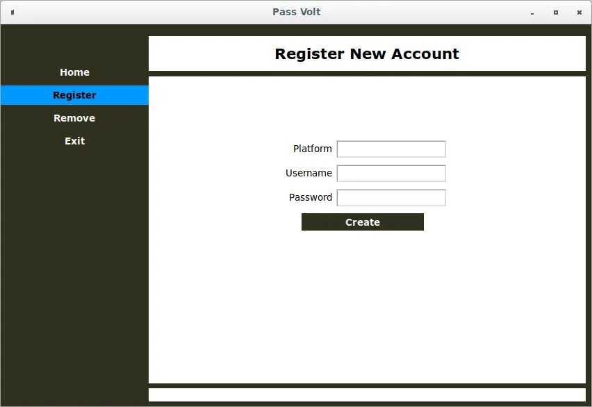 Pass Volt Application Screenshot