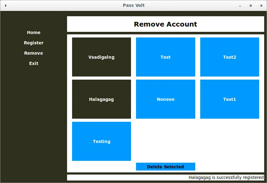 Pass Volt Application Screenshot
