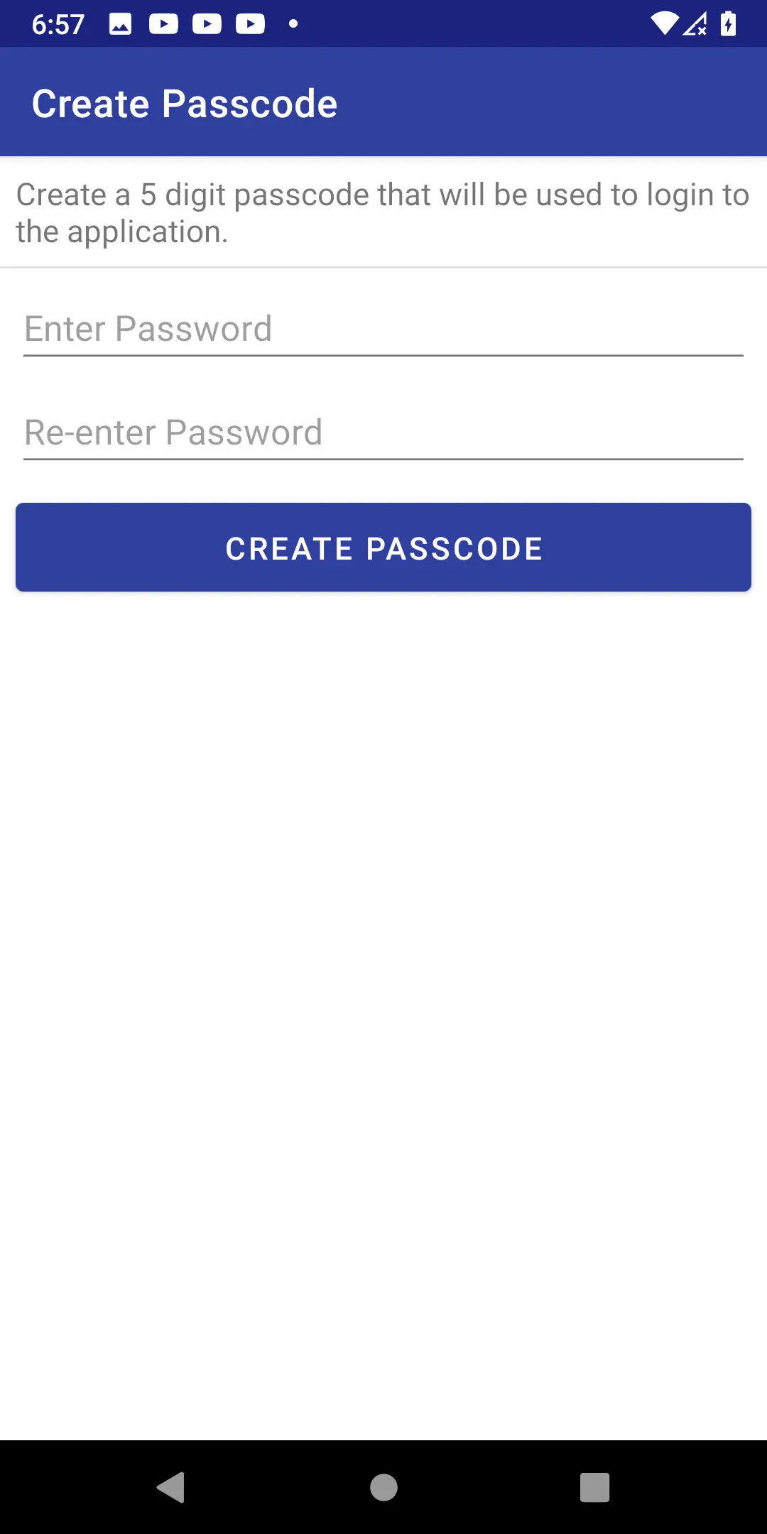 Password Manager Android Application Screenshot